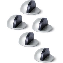 Defne Store Yarı Yapışkanlı Kapı Kolu Stoperi, Metal Kapı Tamponu ve Koruyucu Kapı Durdurucu (5, Saten)