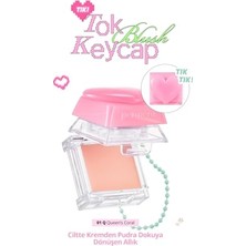 Defne Store Kremden Pudra Dokuya Dönüşen Allık Tok Blush Keycap (01 Queens Coral)