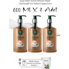 Defne Store Artisan Doğal Zeytinyağlı Sıvı Sabun Cappuccino 600 ml X3