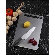 Defne Store Lüx 34X24 cm Paslanmaz Çelik Kesim Panosu