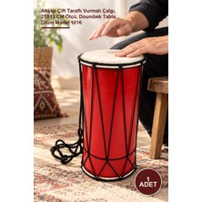 Yenilig 1 Adet Darbuka – Ahşap Çift Taraflı Vurmalı Çalgı, 25X13 cm Ölçü, Doumbek Tabla Drum Model 1016