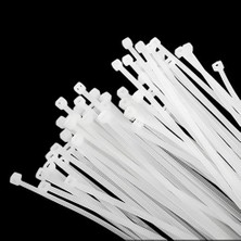 Defne Store 100 Adet Plastik Beyaz 3,6X300 mm Cırt Kelepçe Zip Kablo Bağı