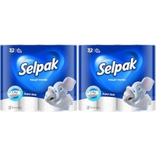 Defne Store Tuvalet Kağıdı; 3 Katlı, 32'li, 1 Paket (1 x 32 Adet) (2 Paketi)