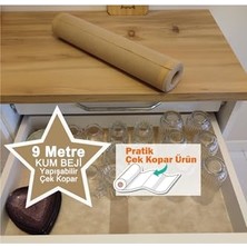 Defne Store Çekmece Düzenleyici, Pratik Çek Kopar Kum Beji 9m Yapışabilir/raf Örtüsü Kaymaz Kumaş