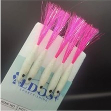 Defne Store Silikonlu Çapari (3 Ad) Çinekop; Palamut Çaparisi, Şeffaf Pembe Tüylü