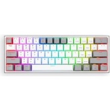 Defne Store K616 Fizz Pro%60 3 Mod Kablolu; 2.4 Ghz Kablosuz, Bluetooth Mekanik Oyun Klavyesi, Doğrusal Kırmızı Şalter, Pro Drive/yazılım Destekli