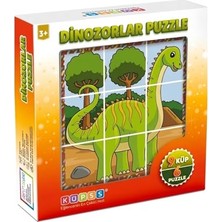 Defne Store Dinozor Temalı 3D Küp Yapboz Seri 2,9 Küple 6 Farklı Dinozor