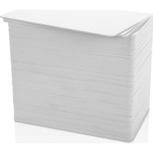 Defne Store 100 Kaliteli; Boş Beyaz Pvc Kart, CR80,30 Ml, Plastik Kimlik, Zebra Magicard Evolis Fargo Datacard Nisca Kimlik Yazıcısı Için Uygun; 104523-111; Mürekkep Püskürtmeli Yazıcı Değil