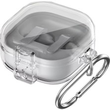 Defne Store Samsung Galaxy Buds 4/buds 4 Pro Uyumlu Şeffaf Tpu Kılıf, Güvenlik Kilitli ve Darbe Emici
