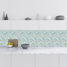 Defne Store Mutfak Tezgah Arası Fayans Kaplama Folyosu, Terrazzo, 60X500 cm