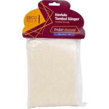 Defne Store Havlulu Tombul Sünger Duş, Banyo ve Hamam Süngeri, Peeling ve Cilt Temizleyici