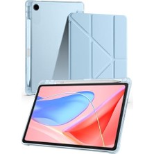 Defne Store Lenovo Tab TB311FU 10.1 Inç Uyumlu Mavi Standlı Akıllı Kılıf, Kalem Bölmeli ve Uyku Modlu