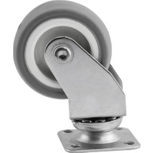 Defne Store Gri Vidalı Mobilya Tekeri, 50 mm x 20 Mm, Tablalı