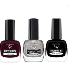 Defne Store Keratin Nail Color Oje Seti, 3'lü, No: 93-46-79