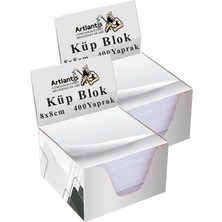 Defne Store Masaüstü Küp Blok Not Kağıdı 2 Set 8x8 cm Beyaz Küp Not Kağıdı Kare Kağıt Beyaz Boş Kağıt 400 Yaprak Hatırlatma Ofis