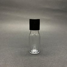 Defne Store Şişe; 10 cc Pet, Siyah Sızdırmaz Kapaklı, 10 ml Plastik Buklet Şişe x 10 Adet