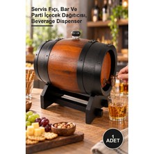 Yenilig 1 Adet Ahşap Fıçı Içecek Dispenseri – Servis Fıçı, Bar ve Parti Içecek Dağıtıcısı, Beverage Dispenser