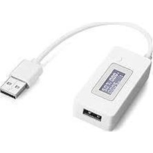 Defne Store Dc 3-7V USB Voltmetre Ampermetre Göstergeli Mobil Şarj Kapasite Test Edici