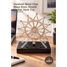 Yenilig 1 Adet Masa Üstü Kinetik Denge Dekoru – Hareketli Metal Obje, Masa Süsü, Kinetik Heykel, Desk Toy