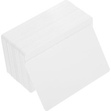 Defne Store Beyaz Pvc Plastik Kart, Çift Taraflı Baskıya Uygun, 50 Adet