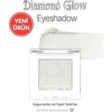 Defne Store Yoğun Işıltılı Jel Yapılı Tekli Far Diamond Glow Eyeshadow 07 White Green Diamond