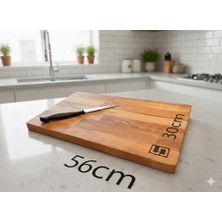 Defne Store Masif Kayın Kesme ve Sunum Tahtası 56X30 Cm, Çift Taraflı