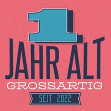 Defne Store 1 Jahr Alt Grossartig Seit 2022 1. Geburtstag Parti Gästebuch Banner Grunge