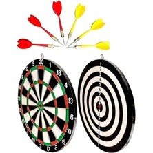 Defne Store Dart Tahtası Seti 15 Inç Büyük Orta Boy Çift Taraflı Dart Tahtası Oyun Seti