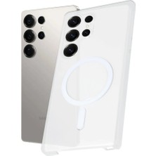 Samsung Galaxy S25 Ultra Kılıf Pc Zara Magsafe Şeffaf Kılıf - Şeffaf