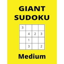 Defne Store Gıant Medium Yellow Sudoku Book; 4x4 Puzzles, 50 Pages, 8.5X11