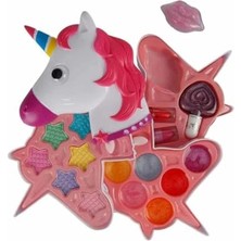 Defne Store 2602 Unicorn Şekilli 3 Katlı Makyaj Güzellik Seti
