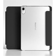 Defne Store Huawei Matepad 11.5 Inç 2025 8gb / 128GB ile Uyumlu Kapak Smart Standlı 360 Tam Koruma Akıllı Pu Deri Kılıf - Siyah