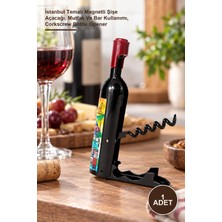 Yenilig 1 Adet Tirbuşon Açacak – Istanbul Temalı Magnetli Şişe Açacağı, Mutfak ve Bar Kullanımı, Corkscrew Bottle Opener