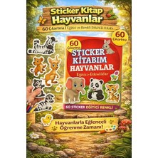 Defne Store Sticker Kitabım Hayvanlar – 60 Renkli Çıkartma ile Eğitici Etkinlik Kitabı