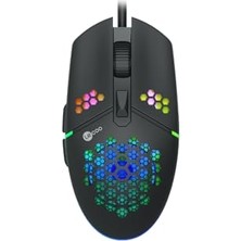 Defne Store MS105 Siyah Oyuncu Mouse, Kablolu, 3200 Dpı, 6 Tuş, Rgb Led, 103 G, Optik Sensör