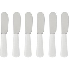 Defne Store 6'lı Kahvaltı ve Tereyağı Bıçağı Seti, 11 cm Yayma Bıçakları, Kahvaltılık, Reçel, Krem Peynir ve Tereyağı Için