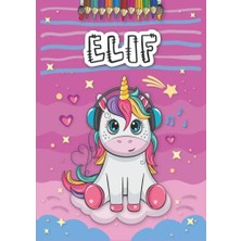 Defne Store A4 21 x 29.7 cm 4 8 25 Anniversaire Fille Ans Motifs Avec Le Pr Nom Grand Format Elif Livre De Coloriage Personnalis Pour Licorne Cadeau D