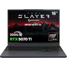 Defne Store Slayer R9T3D-5070TI V2 C6 Amd Ryzen 9 9955HX3D 64GB Ram 2tb SSD RTX5070TI 16" 300Hz Qhd+ IPS Freedos Gaming Laptop