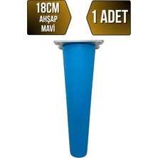 GOLDENWOODEN Düz Torna Ahşap Ayak Mobilya Masa ve Dolap Ayağı(Mavi)(Kayın / Gürgen)
