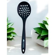 Defne Store Isıya Dayanıklı Silikon Kevgir, 26 Cm, Siyah