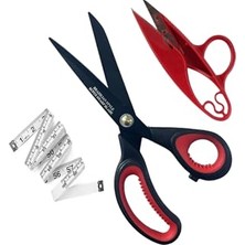 Defne Store Plastik Saplı Terzi Makası, Siyah, Büyük Boy, 24 cm