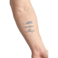 Defne Store Karma Semboller Tasarımlı El, Boyun ve Bilek Için Yarı Kalıcı Geçici Dövme, 12X7 cm
