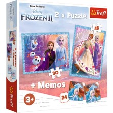 Defne Store Frozen 2 A Mysterious Land 2'si 1 Arada Yapboz Seti, 30+48 Parça