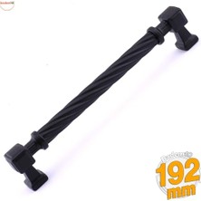 Defne Store Burma Mat Siyah Metal Kulp Mobilya Çekmece Mutfak Dolabı Dolap Modern Kapak Kulpları, 192 Mm, 19.2 cm