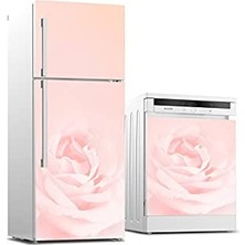 Defne Store Sticker Kaplama, Pembe Gül, Buzdolabı ve Bulaşık Makinası Beyaz Eşya