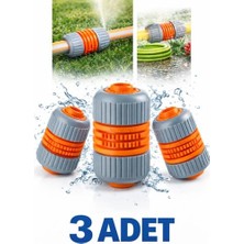 Defne Store 1/2 Lux Hortum Eki; Bahçe Hortumu Hızlı Bağlantı Aparatı, Dayanıklı Sulama Adaptörü, 3 Adet