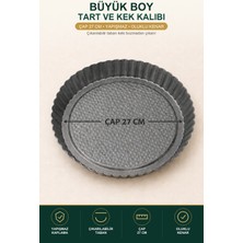 Viracasa Çıkarılabilir Tabanlı Tart ve Kek Kalıbı Büyük 27 cm Yapışmaz Oluklu Kenar Pasta Kalıbı