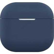 Defne Store Airpods Pro 3 (2025) Uyumlu Lacivert Renkli Silikon Kılıf