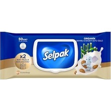 Defne Store Organik Bambu Badem Sütlü Islak Mendil 1X50