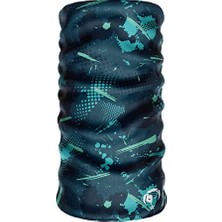 Defne Store Extreme Dijital Desing Seamless +Uv Mavi Renkli Desenli Boyunluk Bandana Buff Saç Bandı Maske Balaklava Toka